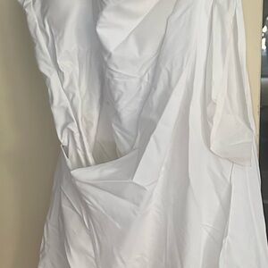 Elegant White lightweight wrap bathing suit XXL